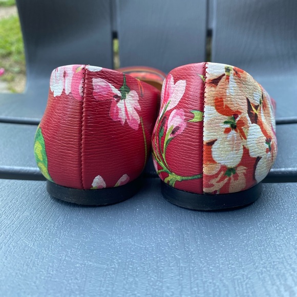 Authentic Gucci Bloom flat in red floral- size 6 / Ballerine Gucci Authentique - Picture 6 of 11